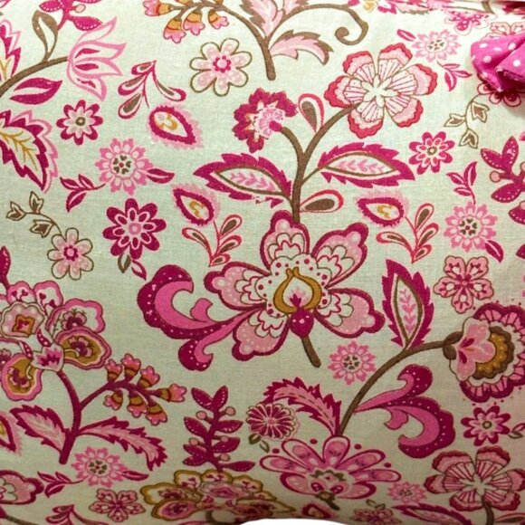 Pier 1 Imports Elephant Pillow Pink Floral Patchwork Corded Plush Bohemian India - Picture 5 of 7